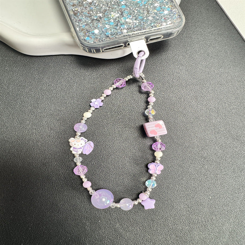 Dekorativer Charm Perlen Handy-Kette Karnz