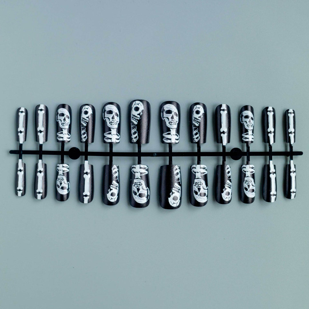 Halloween-Themen Skelett Nagelkunst Set