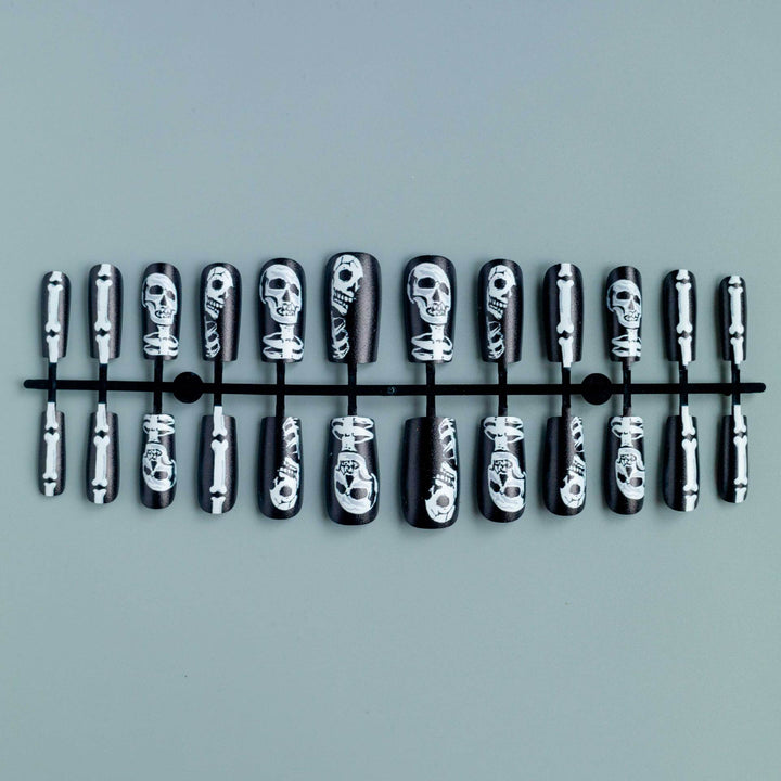 Halloween-Themen Skelett Nagelkunst Set