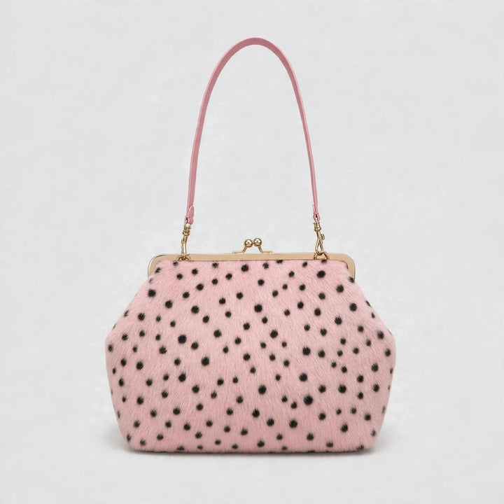 Polka Dot Fell Handtasche