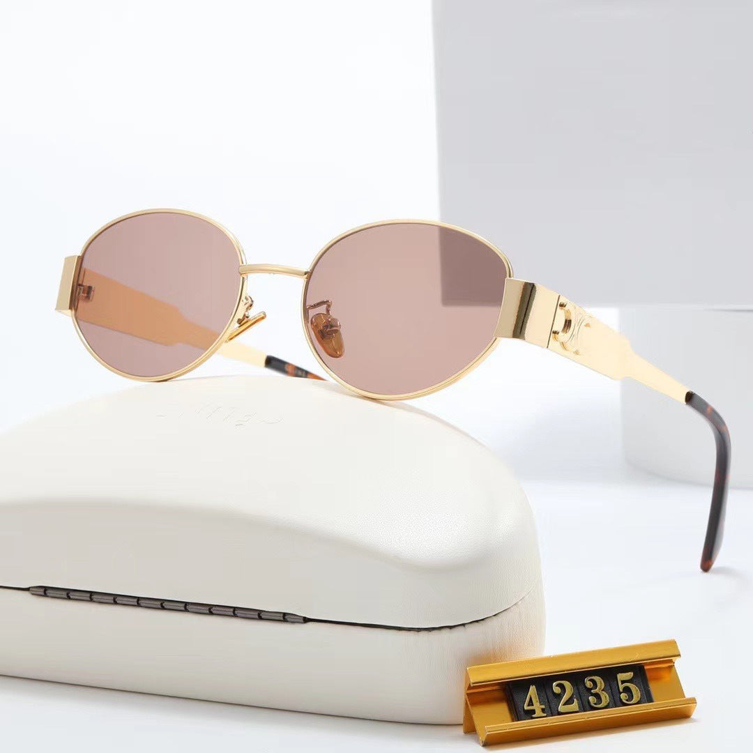 Damen exklusive ovalförmige Designer-Sonnenbrille Karnz