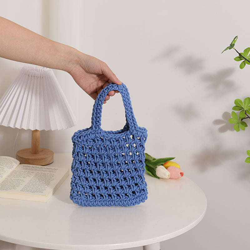 Damen Stilvolle geflochtene Handtasche Karnz