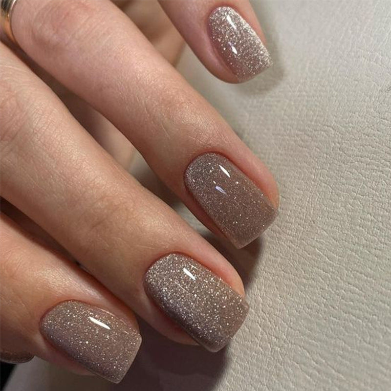 Glamouröse Glitzernde Press-On Nägel Karnz