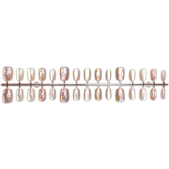Geometrisches Design Press-On-Nagelset