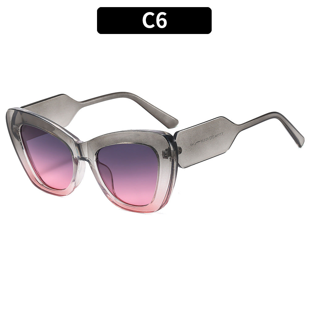 Künstlerische Cat-Eye-Rahmen Sonnenbrille