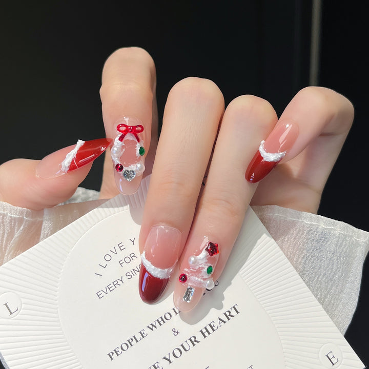 Festliche Charakter-Themen Presse-auf-Nagelkunst Karnz