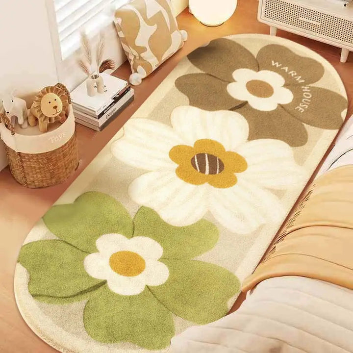 Blumenförmiger Teppich