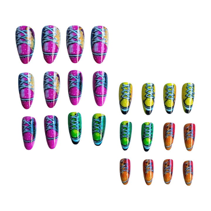 Verspielt Thematisches Press-On Nagelset Karnz