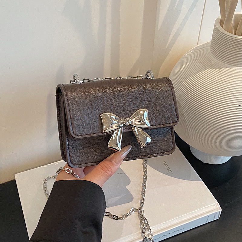 WoCharming Schleifenverzierte Mini-Handtasche Karnz