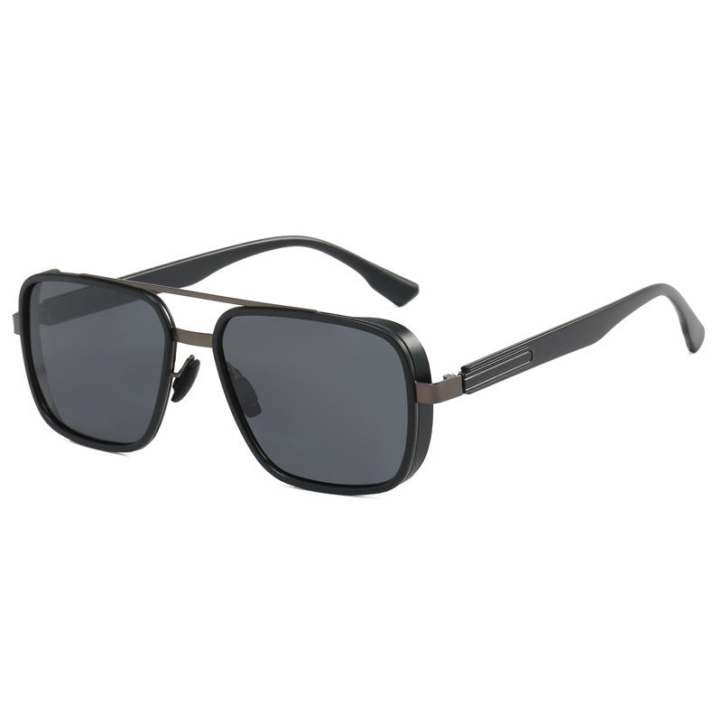Damen elegante quadratische Sonnenbrille mit hochwertigem Metallrahmen Karnz
