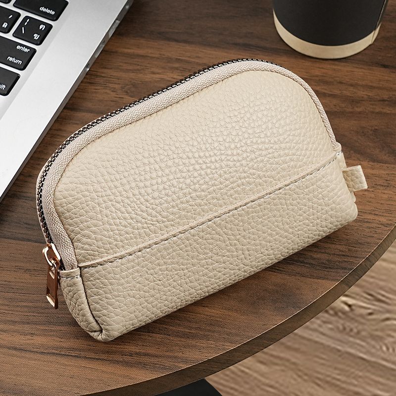 Premium Leder Reißverschluss Kosmetiktasche Karnz