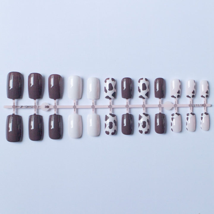 Künstlerisches Kuhflecken-Nagelkunst-Set