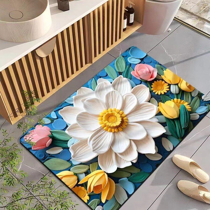 Elegante florale dekorative Badmatte
