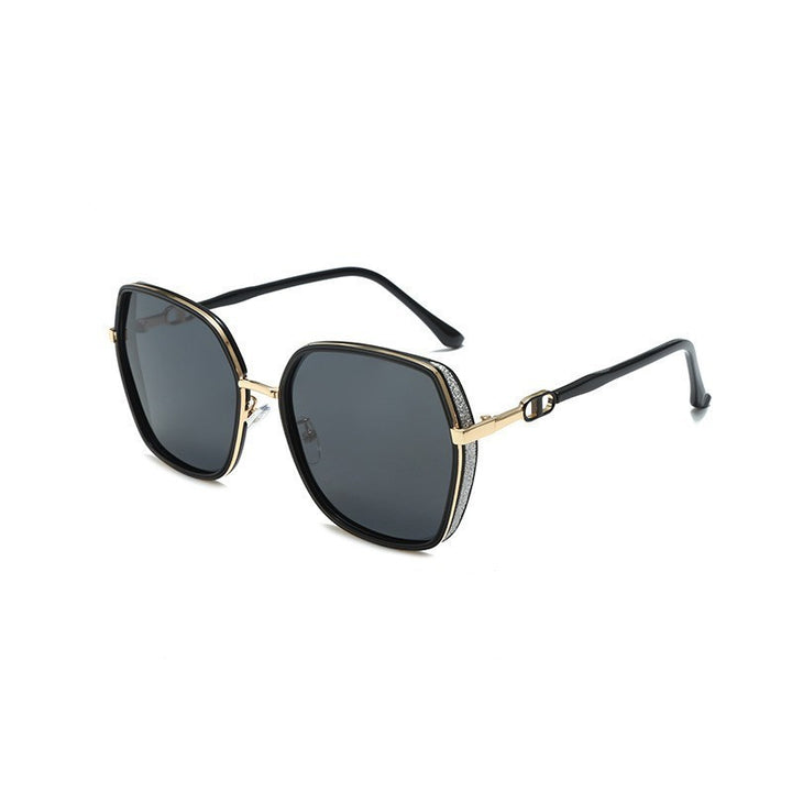 Übergroße retro-inspirierte geometrische Sonnenbrille