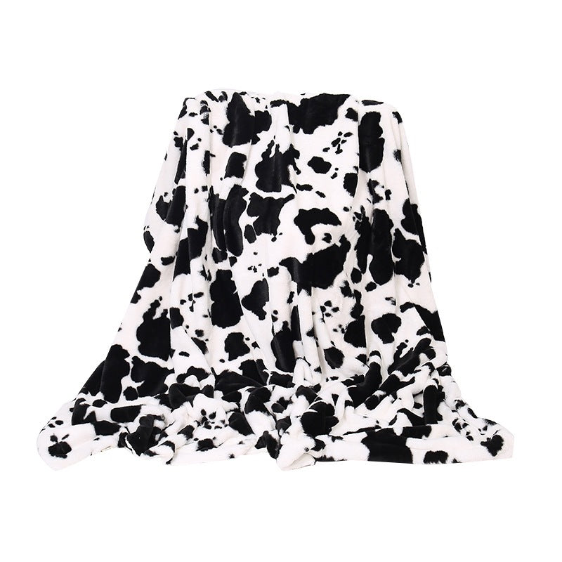 Ultra-weiches Kuhmuster-Fleece-Wurfdecke