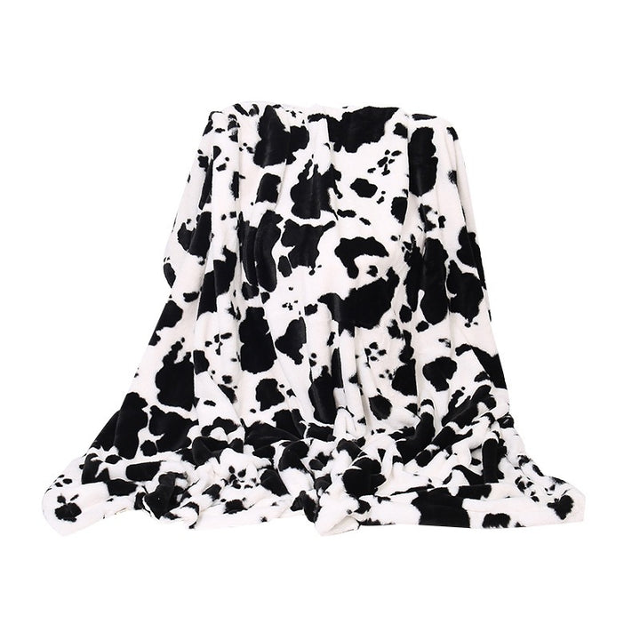 Ultra-weiches Kuhmuster-Fleece-Wurfdecke