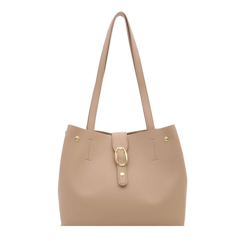 Strukturierte Leder-Shopper-Tasche Karnz