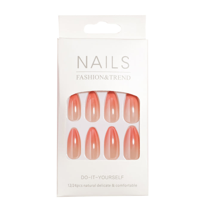 Ultra-glänzende mandelförmige Press-On Nagelkollektion Karnz