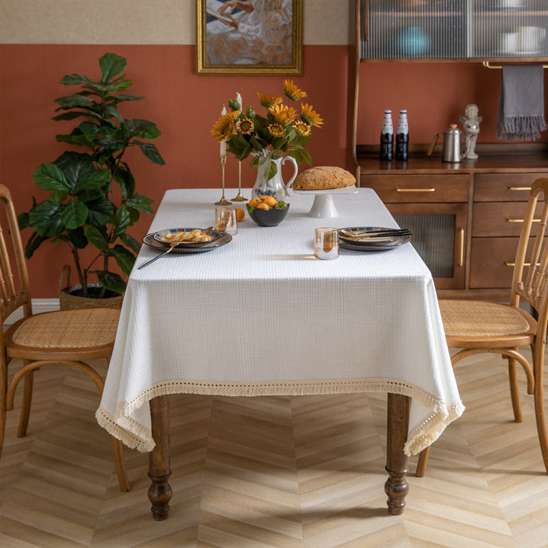 Dekorative strukturierte Tischdecke