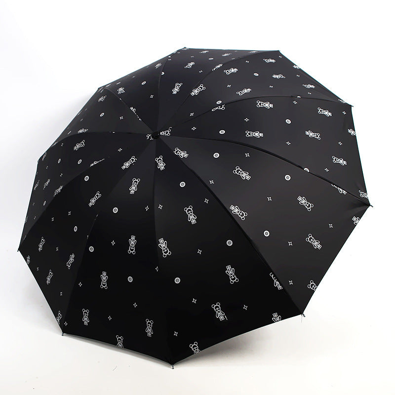 Damen verspielter und farbenfroher Regenschirm Karnz