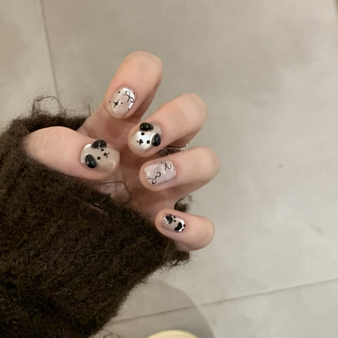 Kreative Kunstnägel Im Panda-Design Karnz
