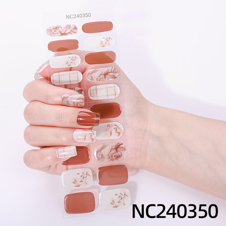 Elegante Blumenmuster Nagelwraps