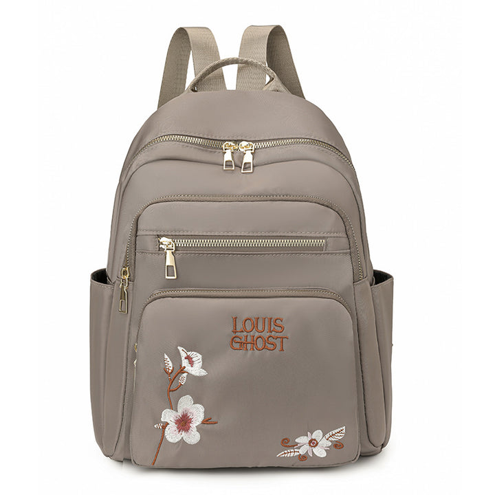 Bestickter Mehrfach-Taschen Rucksack