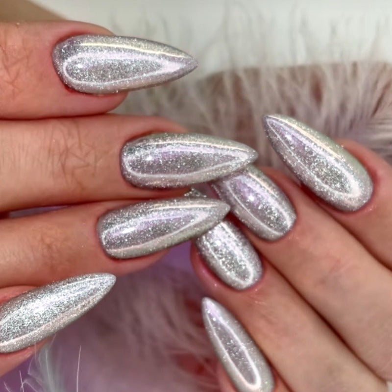 Glitzernde Stiletto Press-On Nägel Karnz