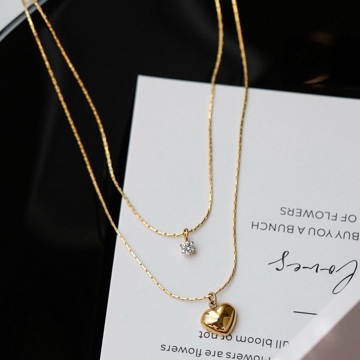Herz Charm Lagenhalskette Karnz