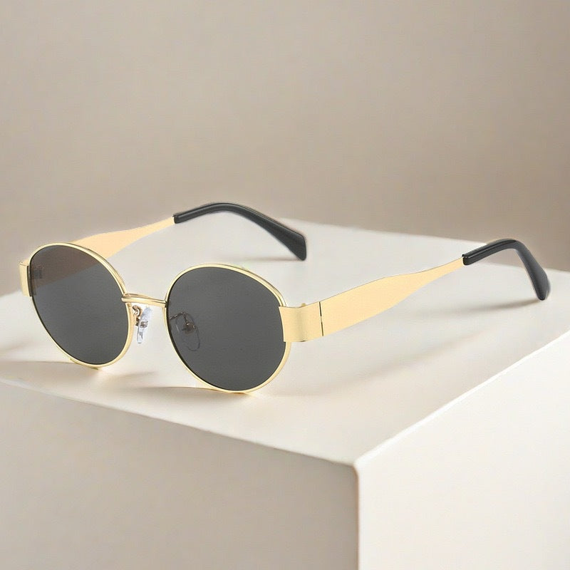 Damen stylische Metallsonnenbrille Karnz