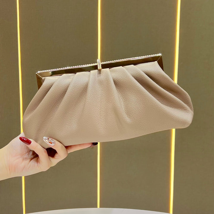 Faltete Texturierte Abend Clutch