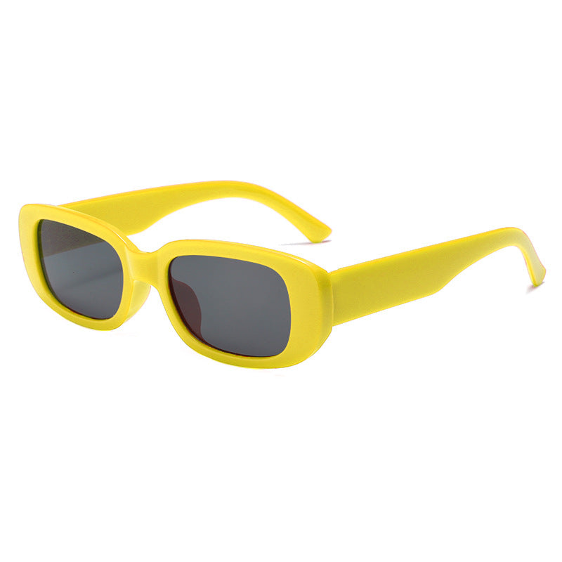 Damen Modische rechteckige Sonnenbrille mit verstellbaren Nasenstege Karnz