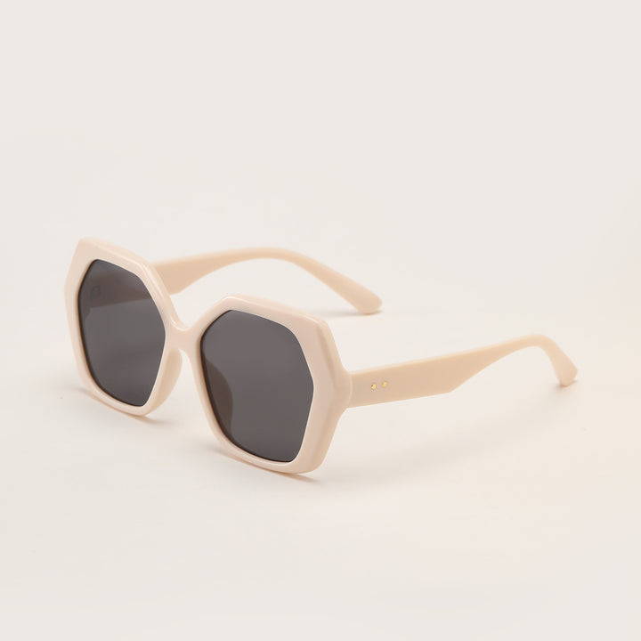Damen geometrische Sonnenbrille mit auffälligem Design Karnz