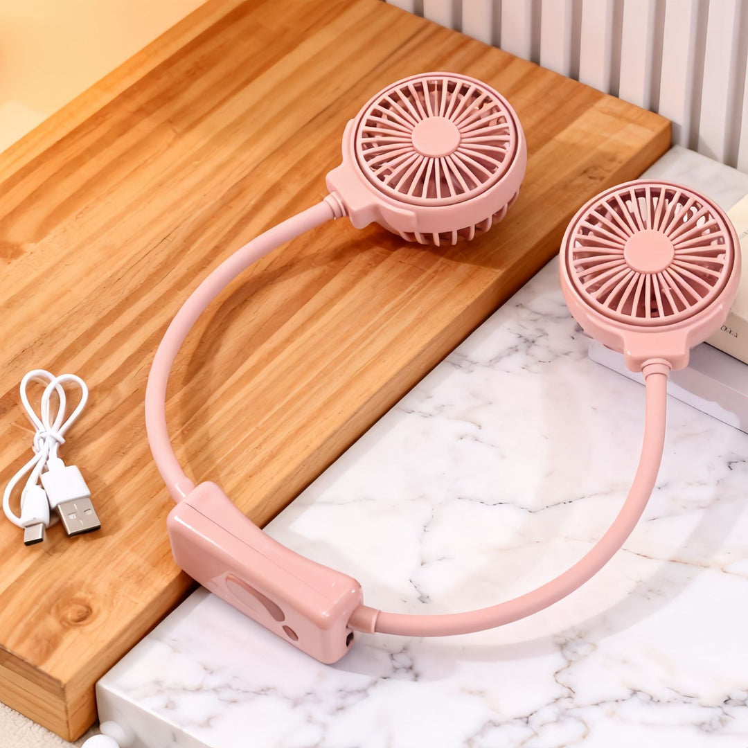 Damen Tragbarer Nackenventilator mit flexibler Struktur Karnz