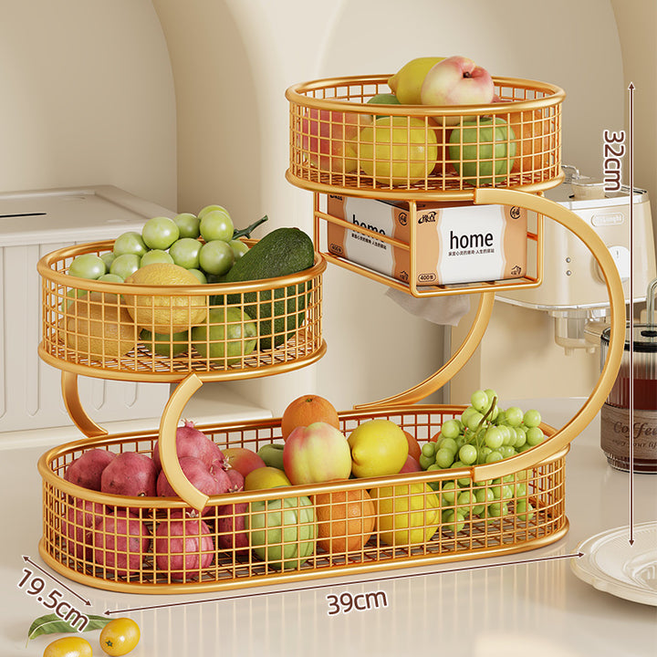 Drei-Tier Metall Küche Obst und Gemüse Lager Organizer