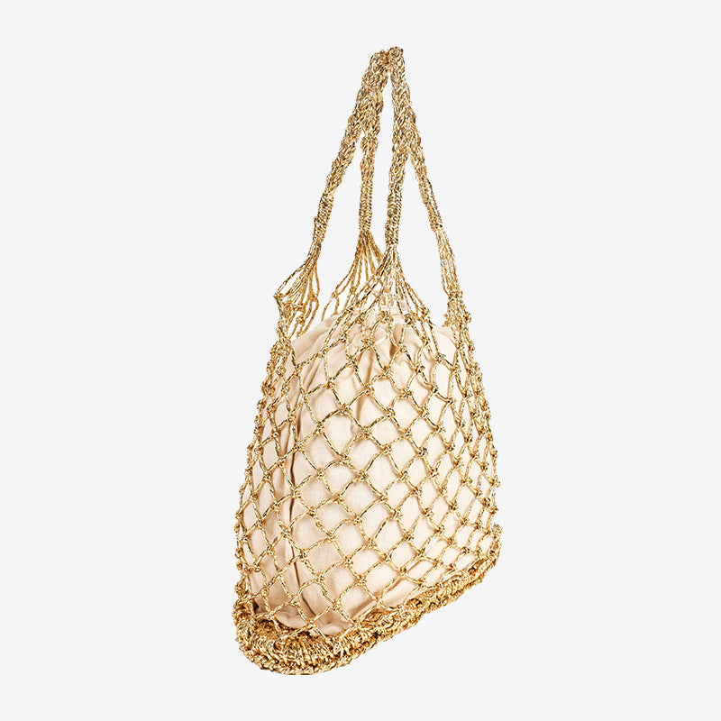 Damen stylische Netztasche mit Baumwollfutter Karnz