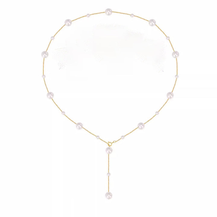 Perlen-Drop-Lariat-Halskette Karnz