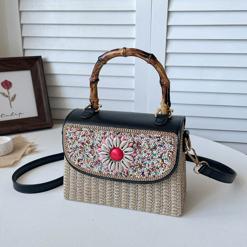Bestickete Mini-Handtasche