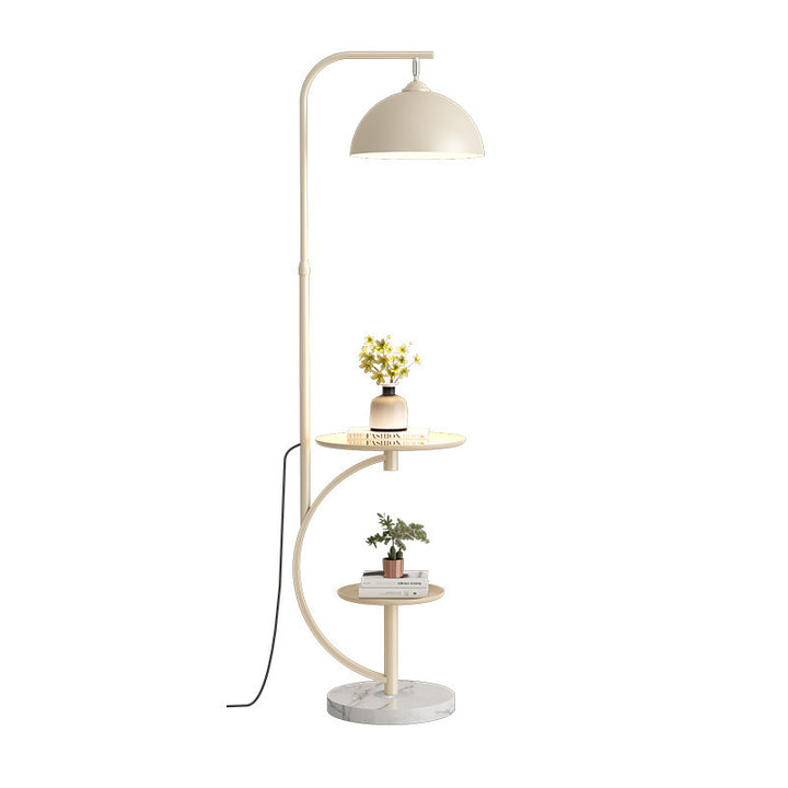 Höhenverstellbare Stehlampe mit Beistelltisch
