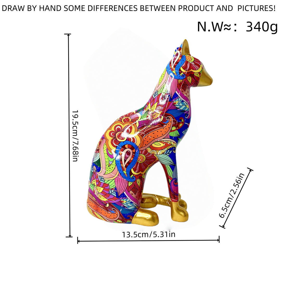 Dekorative Katzenstatue im modernen Kunststil Karnz