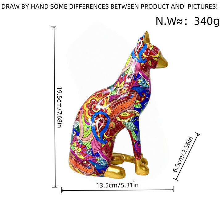 Dekorative Katzenstatue im modernen Kunststil Karnz