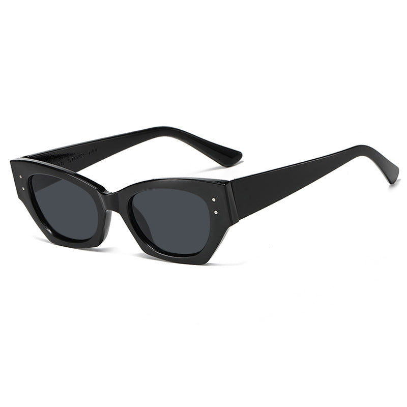 Damen trendige Cat-Eye Sonnenbrille mit elegantem Kunststoffrahmen Karnz