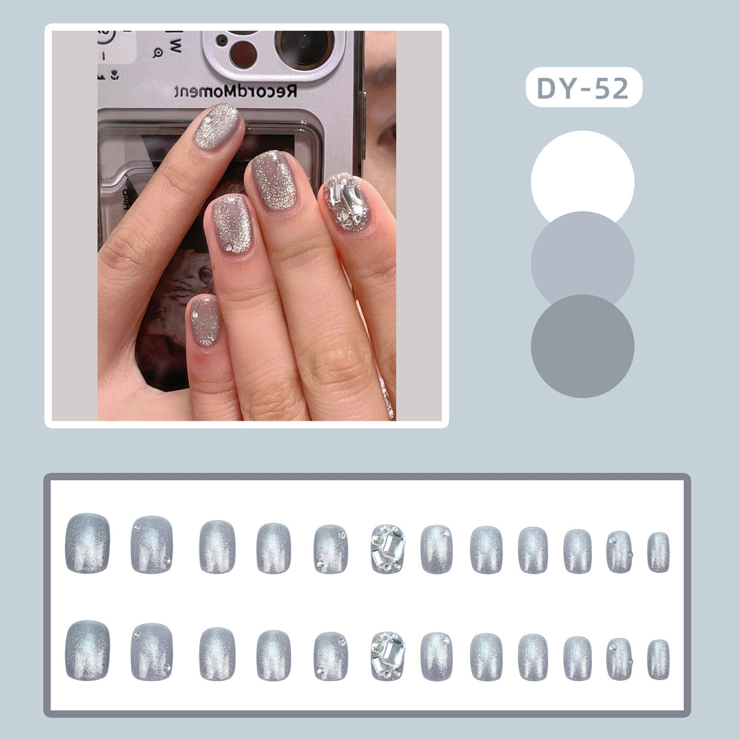 Glamourös Glitter Druck-On Nagelkunst