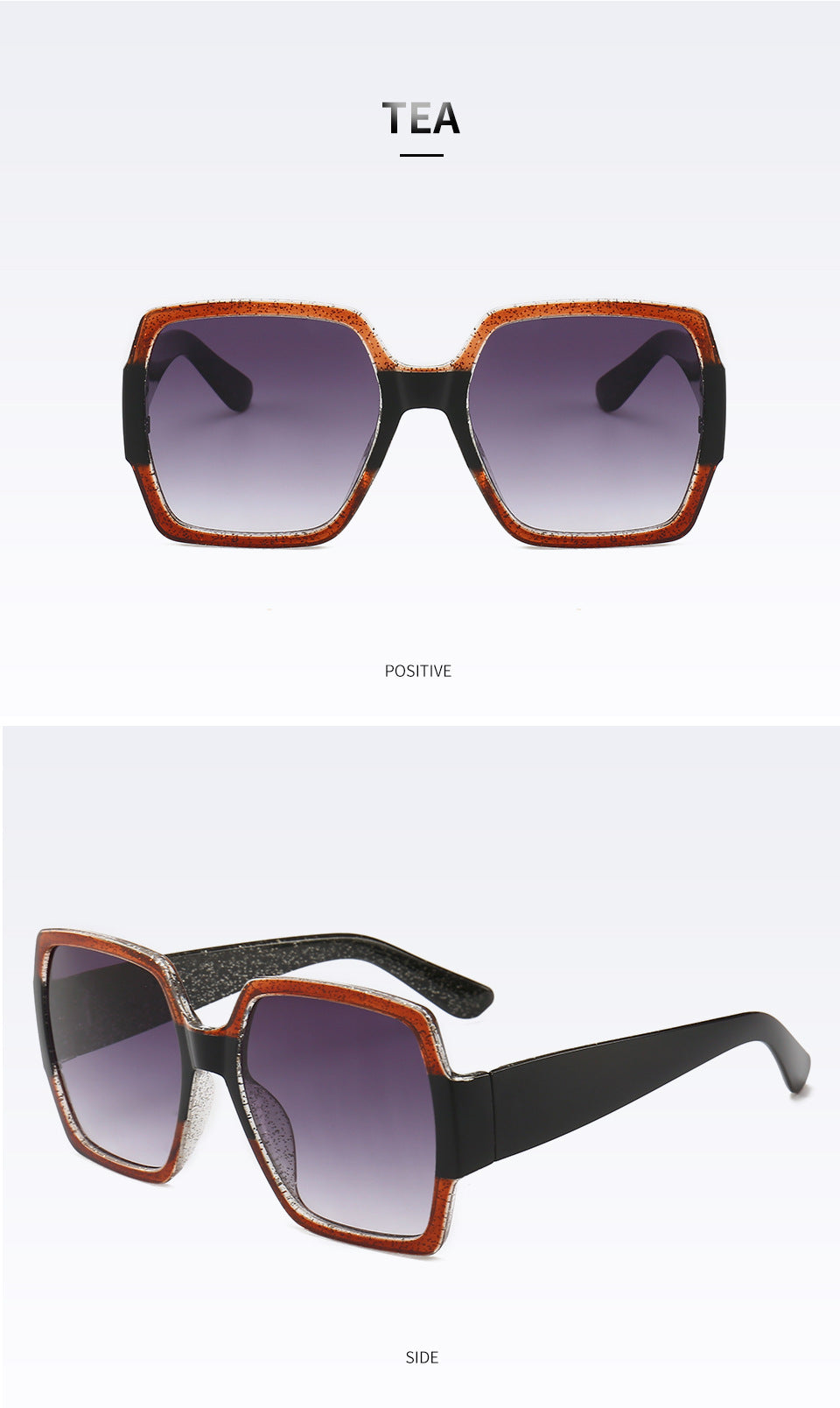 Funkelnde geometrische Rahmen Sonnenbrille Karnz