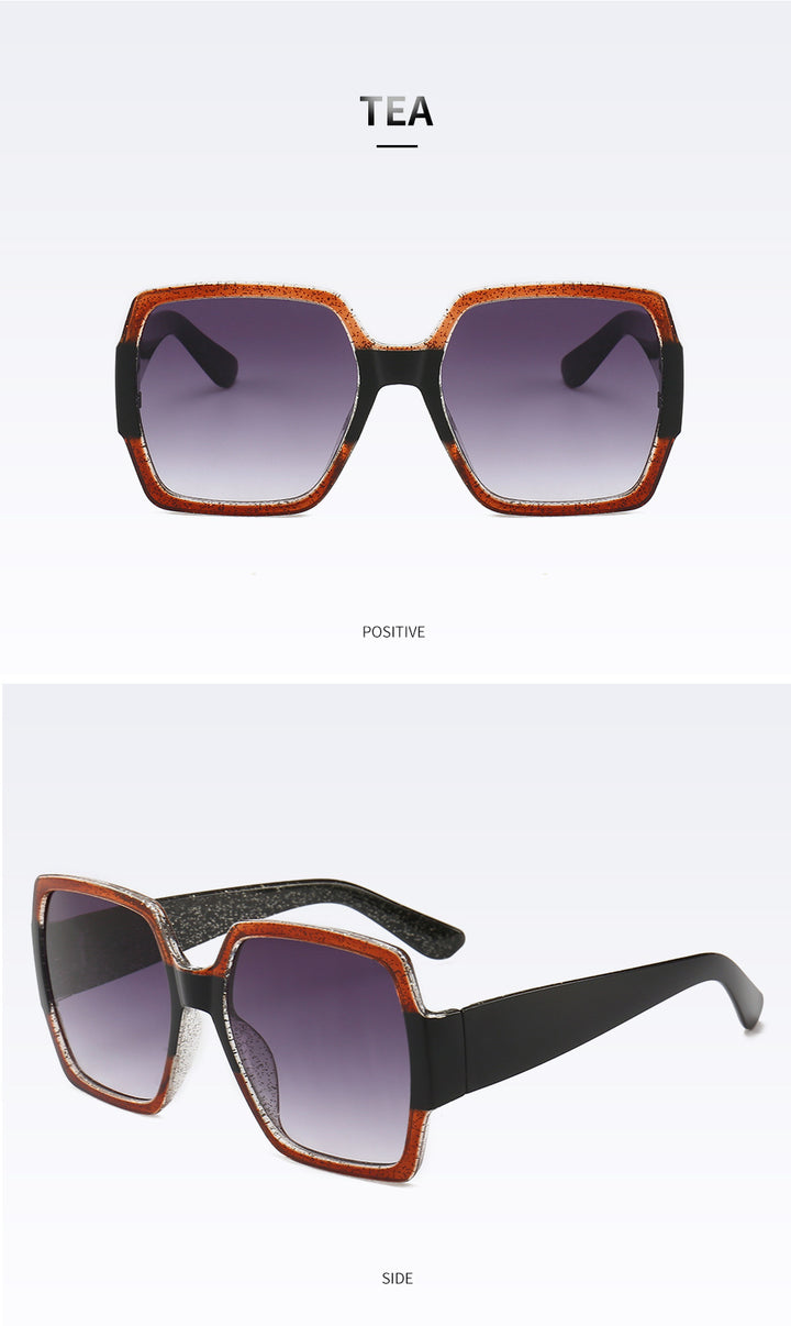 Funkelnde geometrische Rahmen Sonnenbrille Karnz