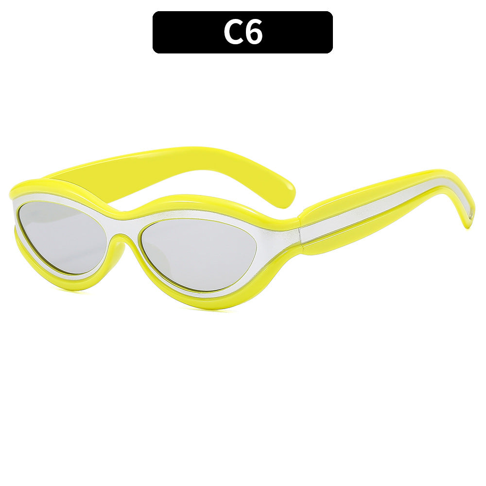 Retro-inspirierten schlanken Sonnenbrille