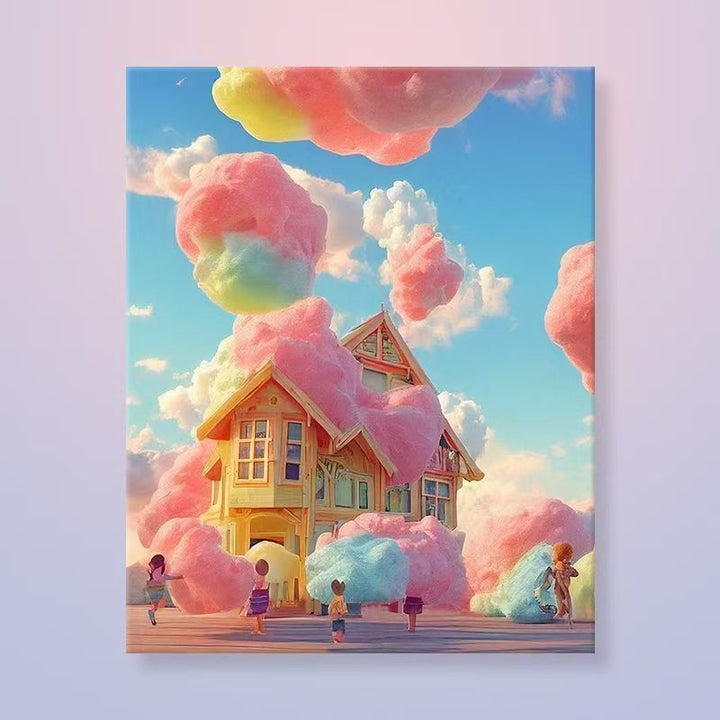 Verspielt Fantasie Landschaft Leinwand Kunst Karnz
