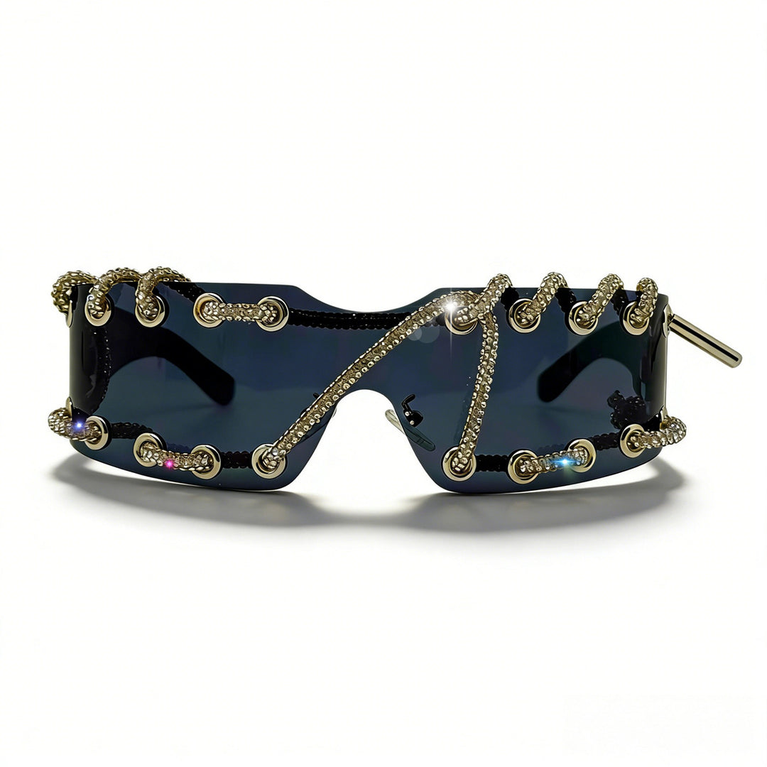 Damen Sonnenbrille mit einzigartigem Schnürdesign Karnz