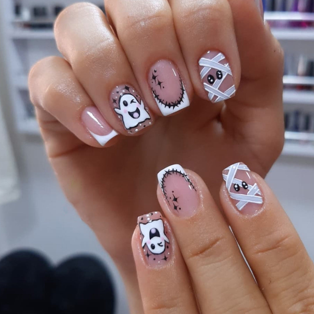 Halloween-Themen Charakter Nagelkunst Verlängerungen Karnz