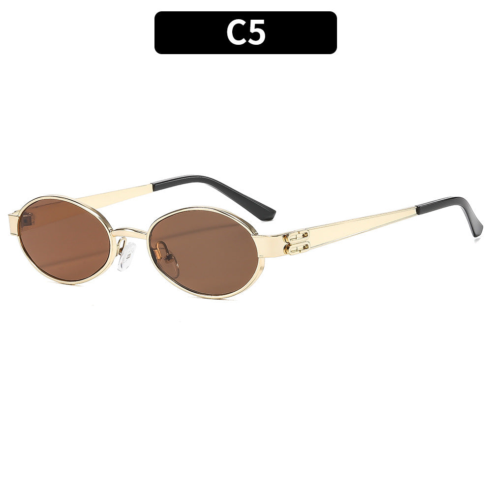 Avant-Garde Ovalrahmen Sonnenbrille